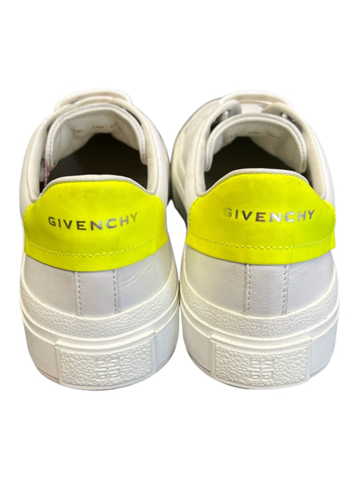 Givenchy Shoe Size 36 White & Neon yellow Leather round toe Lace Front Sneakers White & Neon yellow / 36