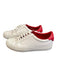 Givenchy Paris Shoe Size 36 White & Red Leather Lace Front Round Toe Sneakers White & Red / 36