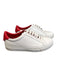 Givenchy Paris Shoe Size 36 White & Red Leather Lace Front Round Toe Sneakers White & Red / 36