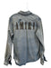 Amiri Size Small Light Wash Denim Cotton Long Sleeve Distressed Collared Top Light Wash Denim / Small