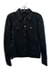 Amiri Size 42 Black Leather Collared Button Down silver hardware Jacket Black / 42