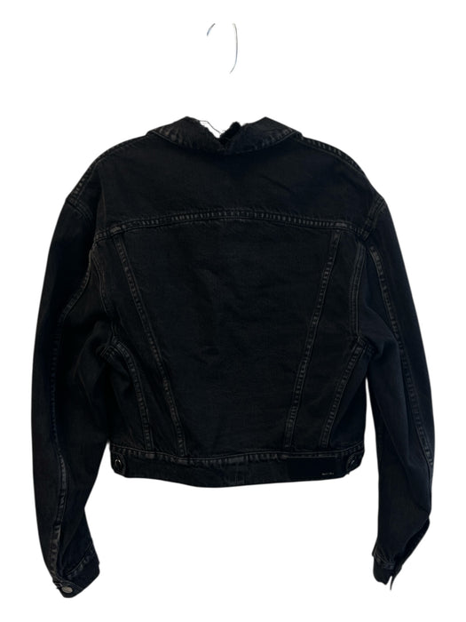 Amiri Size S Black Wash Cotton Denim Collared buttondown Distressed Jacket Black Wash / S