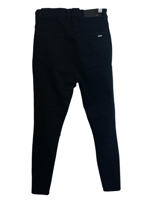 Amiri Size 27 Black Cotton Button Fly High Rise distressed Skinny Jeans Black / 27