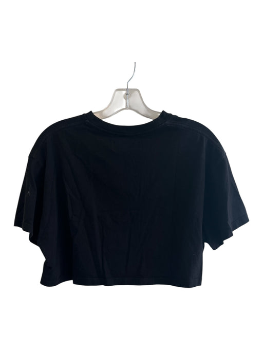 Amiri Size XS Black No Fabric Tag Crew Neck Short Sleeve Cropped Top Black / XS