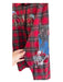 Amiri Size S Red Cotton Collared Plaid Button Down Painted Details Top Red / S