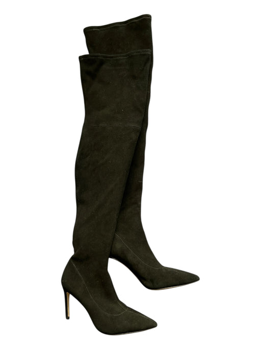 Coach Shoe Size 6 Black Leather Suede Pointed Toe Above knee Stiletto Boots Black / 6