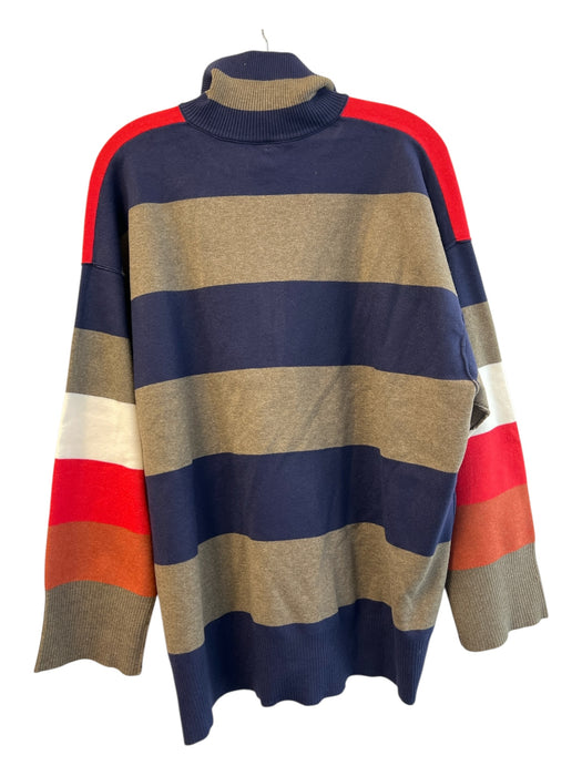 Free People Size XS Multi Polyester & Nylon Exposed Seams Stripe Sweater Multi / XS