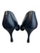 Manolo Blahnik Shoe Size 39.5 Black Leather Pointed Toe Red lining Shoes Black / 39.5