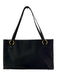 Kate Spade Black Fabric Gold Accents Top Zip Shoulder Strap Feet Bag Black / S