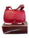 Coach Red Leather Flap Closure Gold Hardware Inside Pockets Hobo Bag Red / M