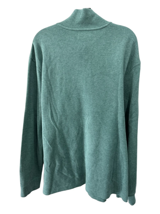 Polo Size XXL Seafoam Cotton Blend Solid Quarter Zip Men's Sweater XXL