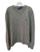 Polo Size XXL Gray Wool Blend Solid V Neck Men's Sweater XXL