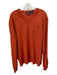 Polo Size XXL Red Wool Blend Solid V Neck Men's Sweater XXL