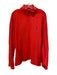 Polo Size XXL Red Cotton Blend Solid Quarter Zip Men's Sweater XXL