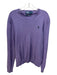 Polo Size XXL Purple Cotton Blend Solid V Neck Men's Sweater XXL