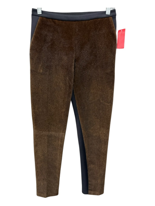 Clover Canyon Size XS Black & Brown Polyester Elastic Waist Faux Fur Pants Black & Brown / XS