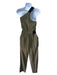 Maeve Size 0 Olive Green & Black One Shoulder Elastic pocket Tapered Jumpsuit Olive Green & Black / 0