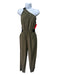 Maeve Size 0 Olive Green & Black One Shoulder Elastic pocket Tapered Jumpsuit Olive Green & Black / 0