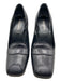 Prada Shoe Size 36 Black Leather Square Toe Block Heel Penny Loafer Pumps Black / 36