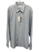 Uniqlo NWT Size XL White & Blue Polyester Striped Button Down Long Sleeve Shirt White & Blue / XL