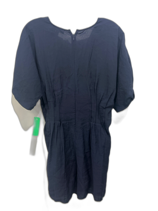 COS Size 6 Navy Blue Modal Blend V Neck pintuck waist Wide Sleeves Mini Romper Navy Blue / 6