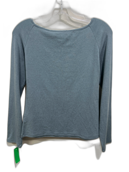 Vince Size M Blue Lyocell blend Scoop Neck Long Sleeve Top Blue / M