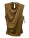 A.L.C. Size 8 Split Pea Green Acetate & Polyester Sleeveless Tank Pleated Top Split Pea Green / 8
