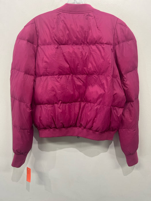 Isabel Marant Size 40 Fuschia Pink Recycled Polymide Zip Up Ribbed Detail Jacket