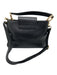 Vera Pella Black Grained Leather Crossbody Gold Hardware Button Closure Bag Black / S