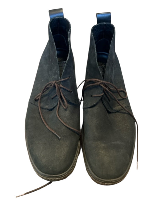 ecco Shoe Size 11 Black Leather Rubber Sole Lace Up Men's Sneakers Black / 11