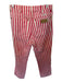Wrangler Size 30 Pink & White Cotton Blend Striped Button Fly Pockets Pants Pink & White / 30