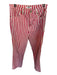 Wrangler Size 30 Pink & White Cotton Blend Striped Button Fly Pockets Pants Pink & White / 30