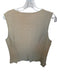 St. John Size 12 Tan & White Color Block Button Up Vest Tweed Top Tan & White / 12
