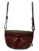 Brahmin Brown Leather Croc Embossed Crossbody GHW Bag Brown / S