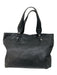 Gucci Black Leather Guccisima Magnetic Close Two Strap Tote Bag Black / L