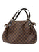 Louis Vuitton Brown Print Coated Canvas & Leather Damier Ebene Top Zip Bag Brown Print / MM