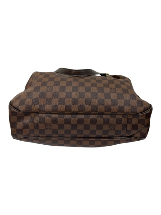 Louis Vuitton Brown Print Coated Canvas & Leather Damier Ebene Top Zip Bag Brown Print / MM