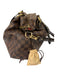 Louis Vuitton Brown Print Coated Canvas & Leather Damier Ebene Top Zip Bag Brown Print / MM