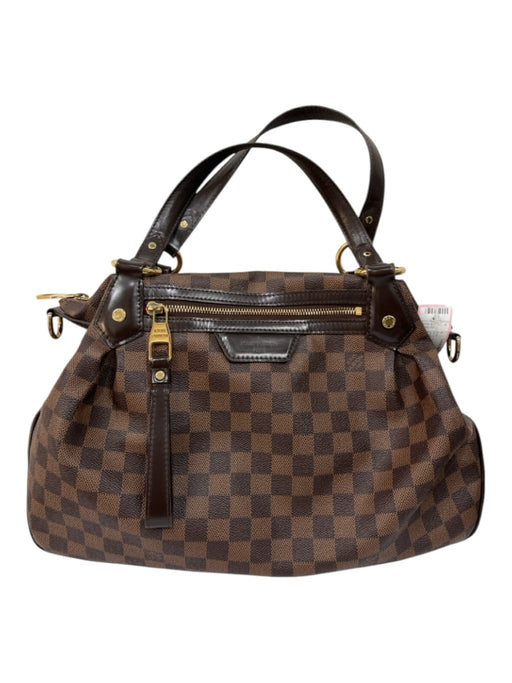 Louis Vuitton Brown Print Coated Canvas & Leather Damier Ebene Top Zip Bag Brown Print / MM