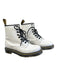 Dr. Martins Shoe Size 4 White round toe lace up Pull Tab Above ankle Boots White / 4