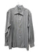 Zegna Size L Gray & White Cotton Plaid Button up Men's Long Sleeve Shirt Gray & White / L