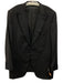 Zegna Black Wool Solid Peak Lapel Tuxedo Men's Suit Black / 58