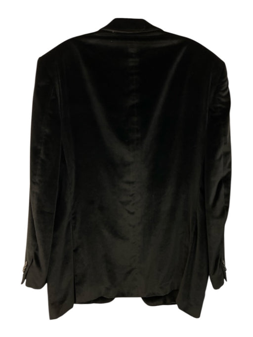 Zegna Black Velour Solid 3 button Men's Blazer Black / 58R
