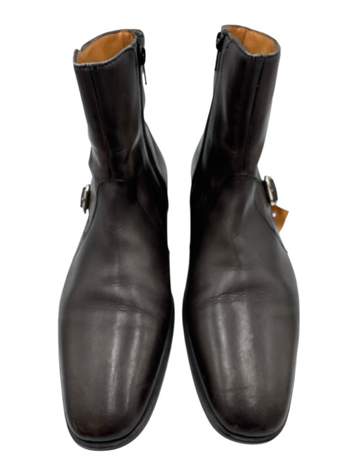 Pertini Shoe Size 8.5 Dark Brown Leather Solid Boot Men's Shoes Dark Brown / 8.5