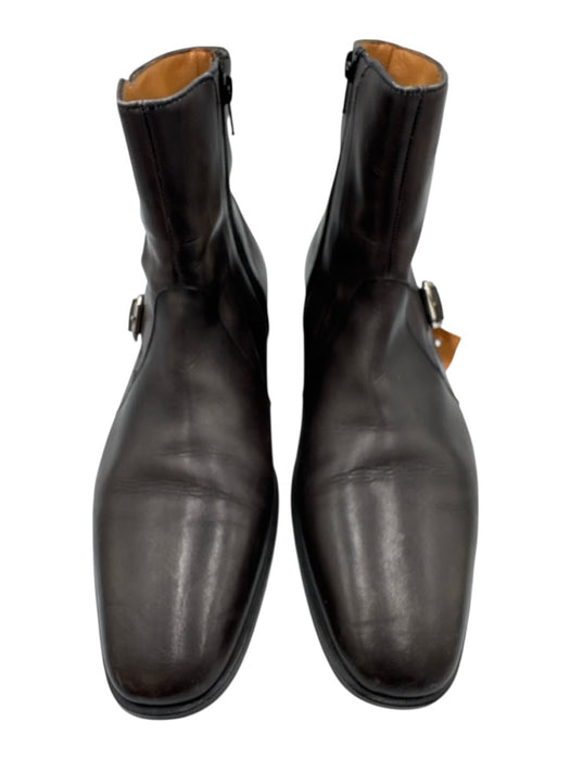 Pertini Shoe Size 8.5 Dark Brown Leather Solid Boot Men's Shoes Dark Brown / 8.5