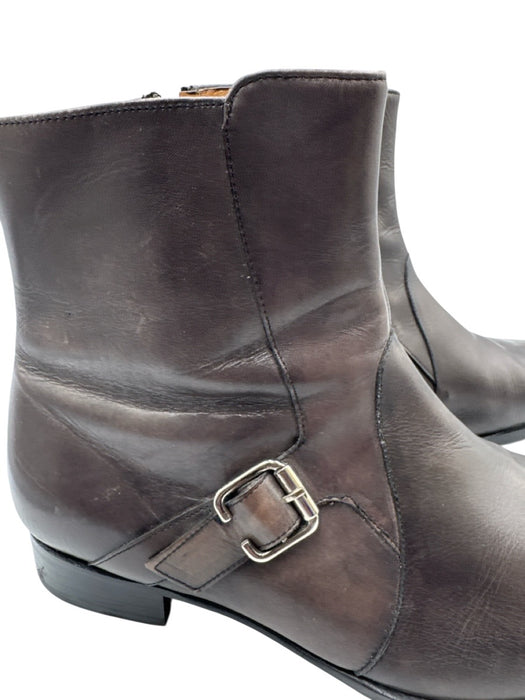 Pertini Shoe Size 8.5 Dark Brown Leather Solid Boot Men's Shoes Dark Brown / 8.5