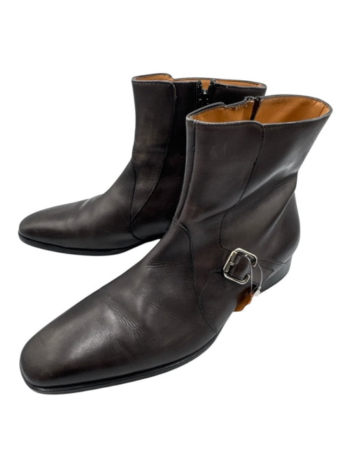 Pertini Shoe Size 8.5 Dark Brown Leather Solid Boot Men's Shoes Dark Brown / 8.5