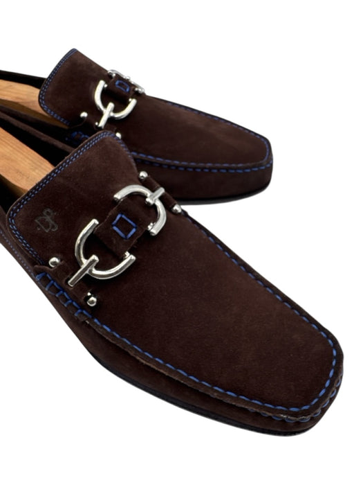 Donald Pliner Shoe Size 9 Dark Brown Suede Solid Dress Loafer Men's Shoes Dark Brown / 9