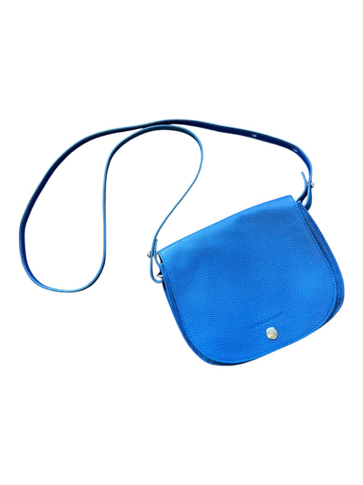 Longchamp Blue Leather Front Flap Crossbody Bag Blue / S