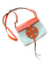 Tory Burch Orange & Tan Leather Canvas Crossbody Bag Orange & Tan / S